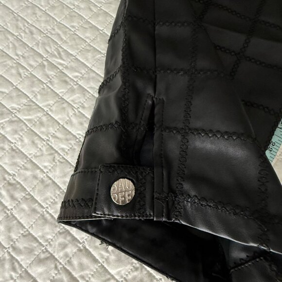 Baum Und Pferdgarten Black Faux Leather Checkered Pants Size 38 (US 8) Recycled - Picture 10 of 15